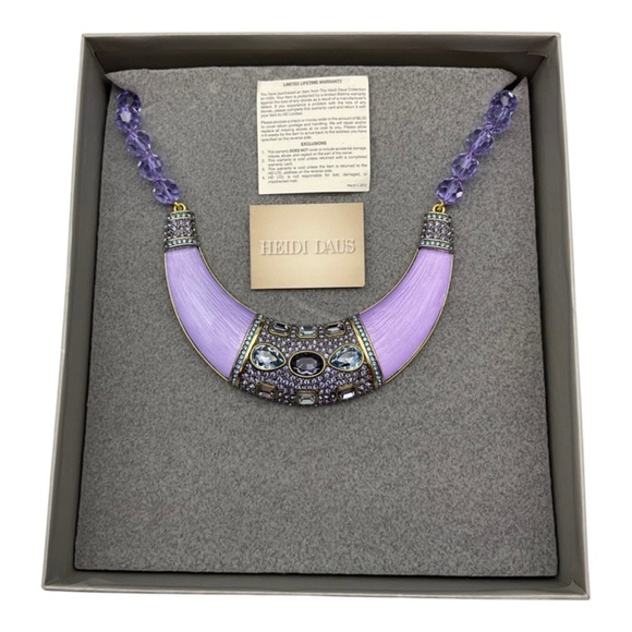 Heidi Daus Say It With Style BIB Drop Necklace w Crystal Beads & Rhinestones. - Picture 1 of 4